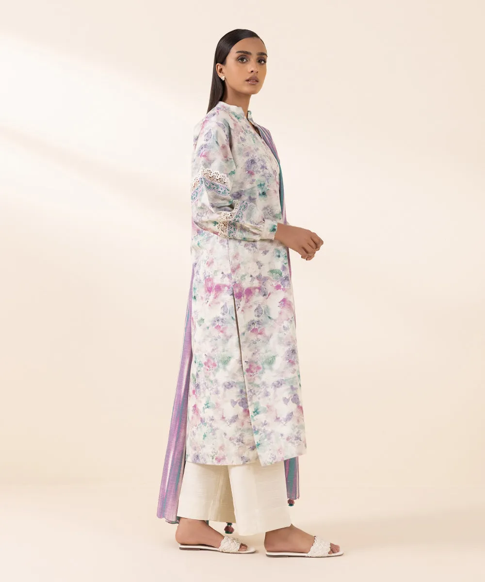 3 Piece - Printed Khaddar Suit