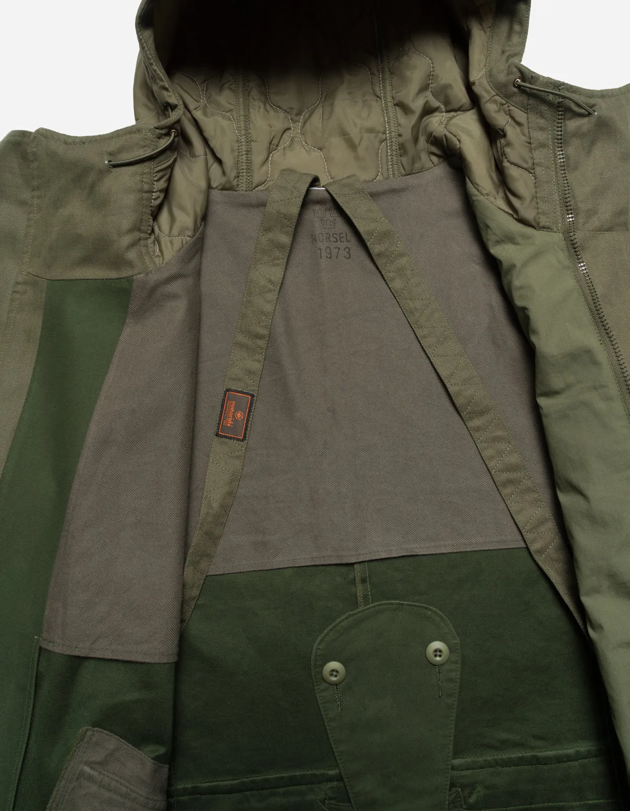 5267 Upcycled M59 Asym Cargo Parka Olive