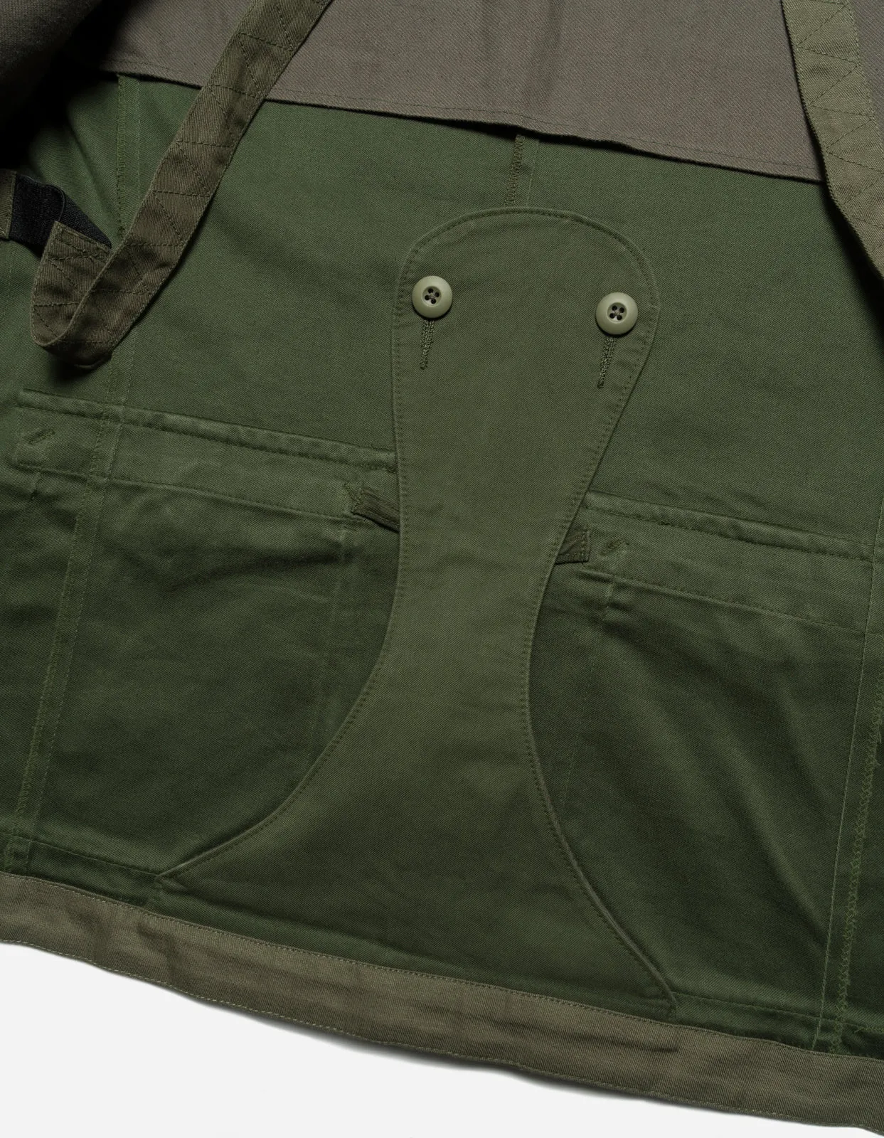 5267 Upcycled M59 Asym Cargo Parka Olive