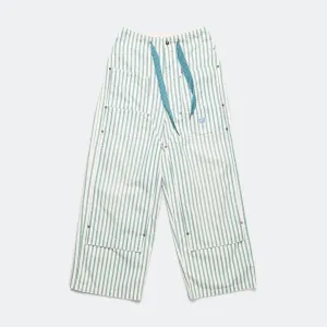 9oz French HICKOREE Stripe W-Knee EASY Baggy Pants - Hickoree