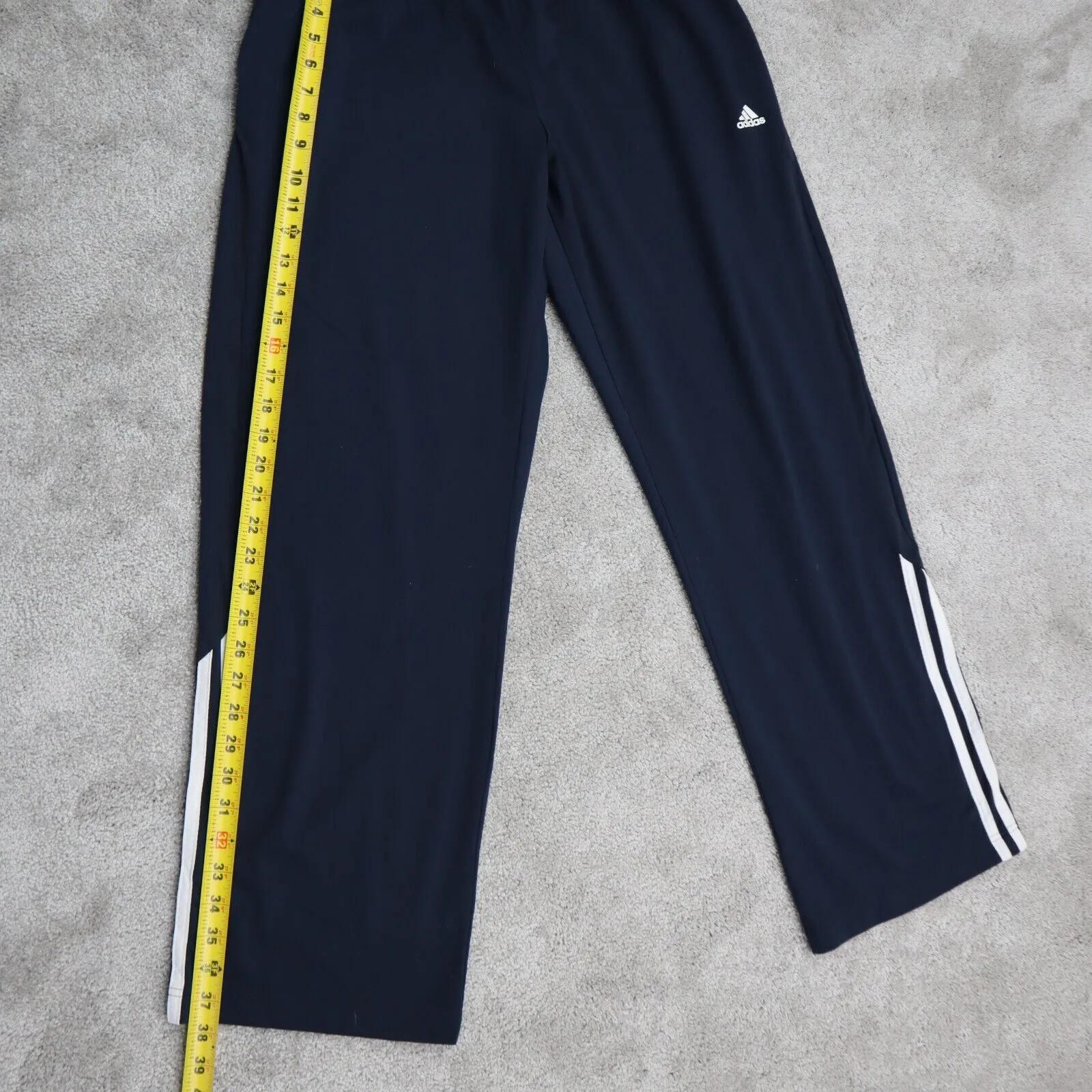 adidas Men Track Pant Activewear Elastic Waist Running/Training Navy Blue Size M