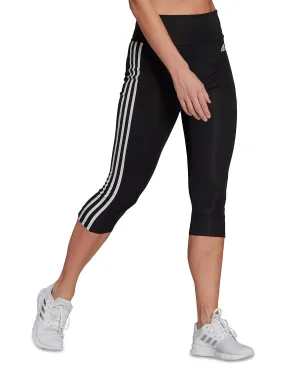 adidas Women's High Waist Cropped Leggings Black/White