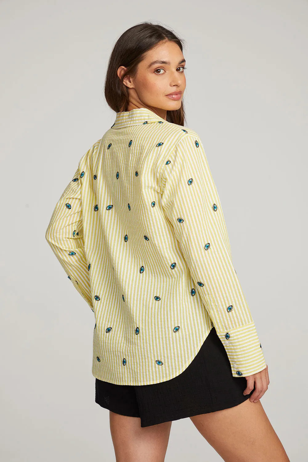 Allover Eye Button Down