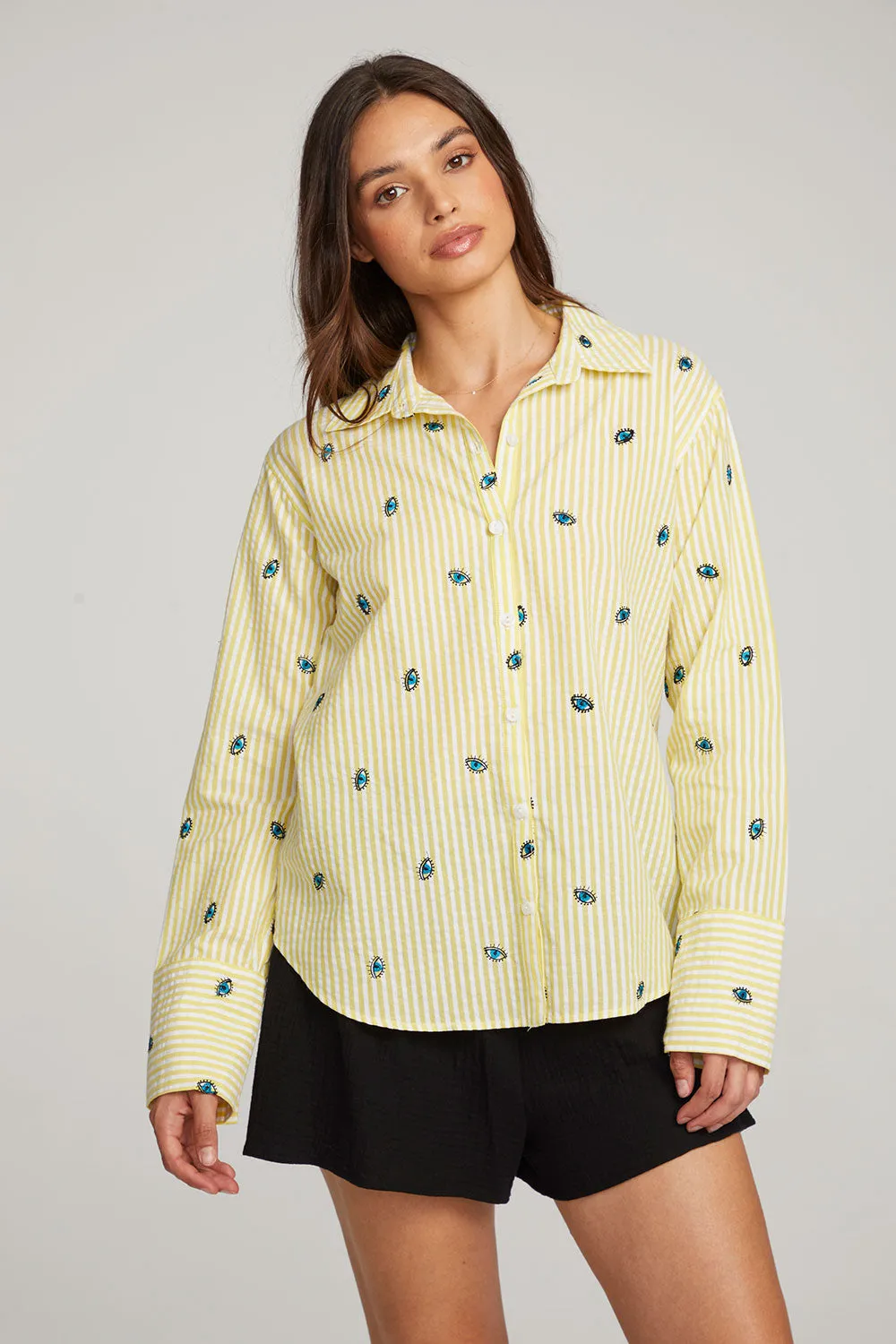 Allover Eye Button Down