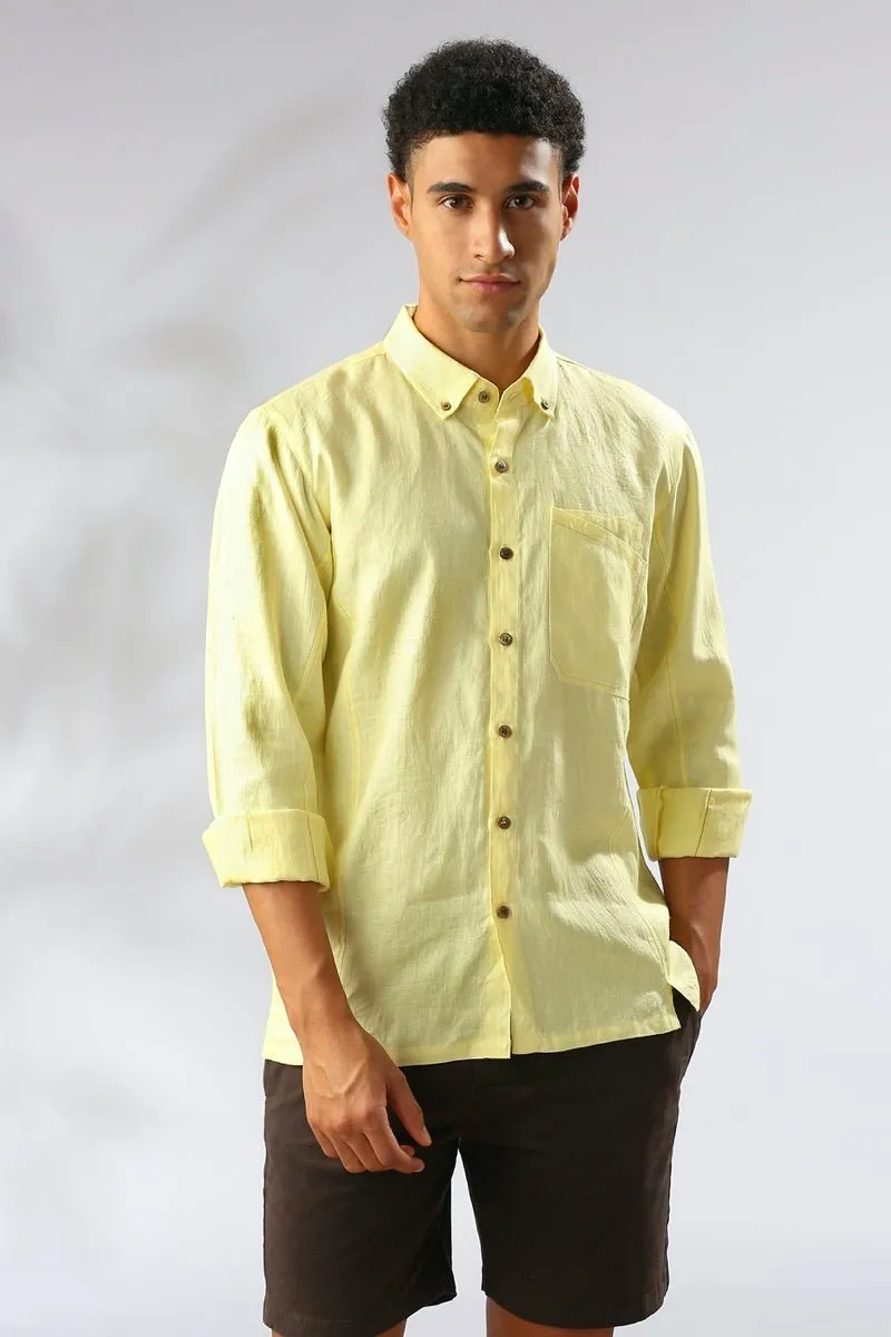 Aspen Button Down Shirt - Yellow