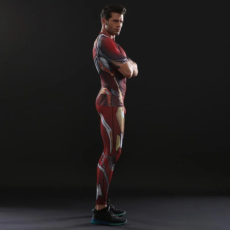 Avengers 3 IRON MAN Compression Leggings for Men