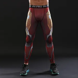 Avengers 3 IRON MAN Compression Leggings for Men