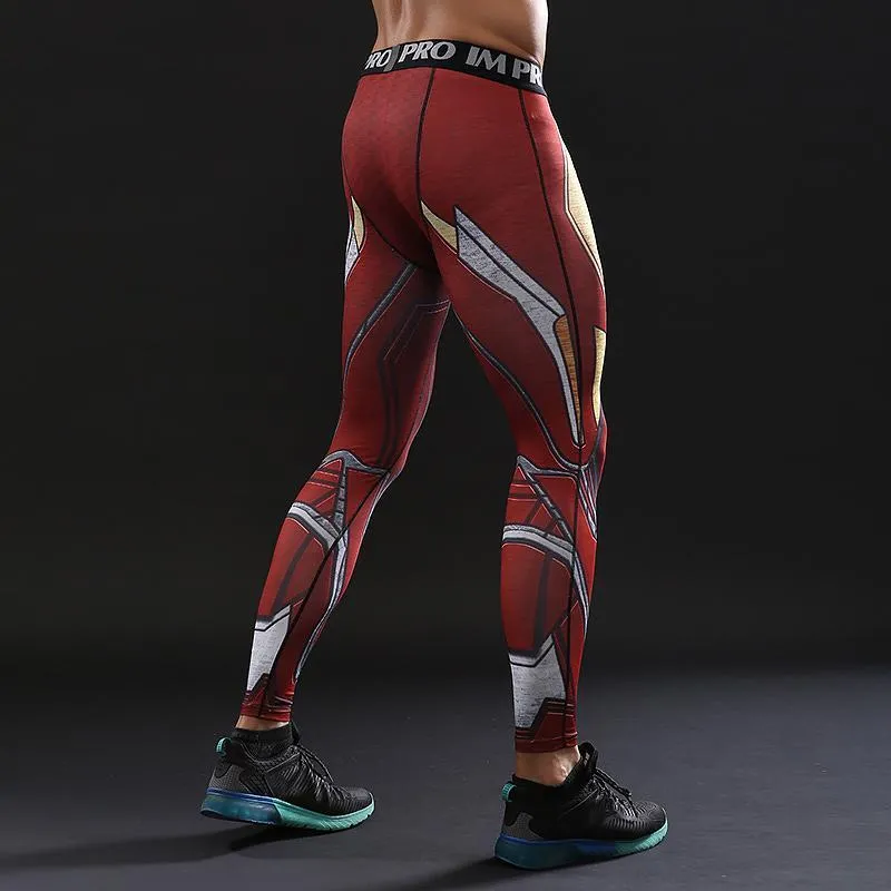 Avengers 3 IRON MAN Compression Leggings for Men