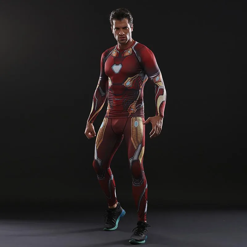 Avengers 3 IRON MAN Compression Leggings for Men