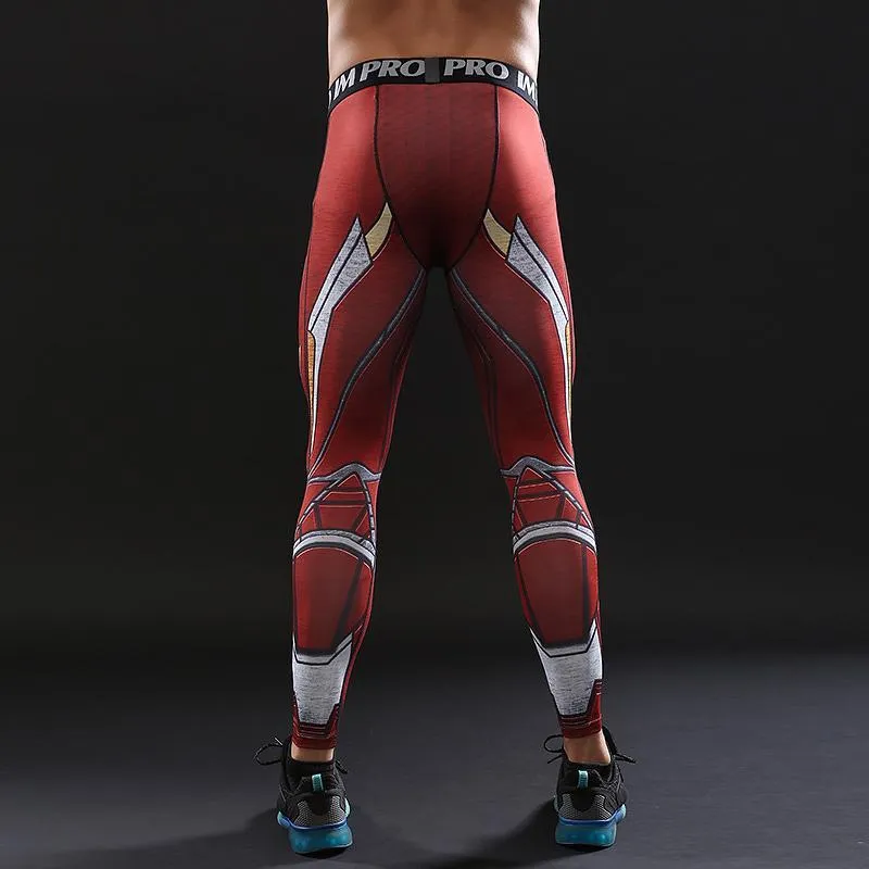 Avengers 3 IRON MAN Compression Leggings for Men