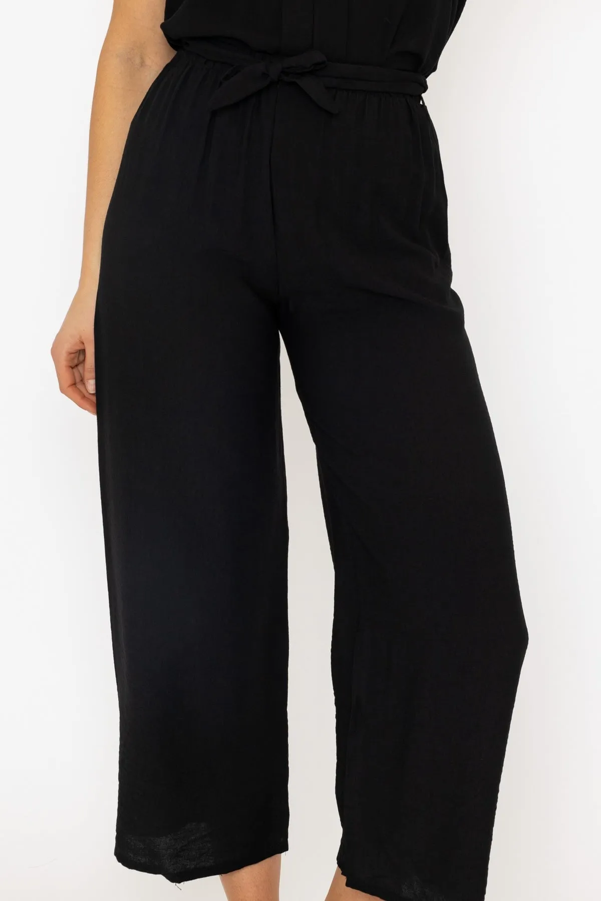 Black Belted Trousers