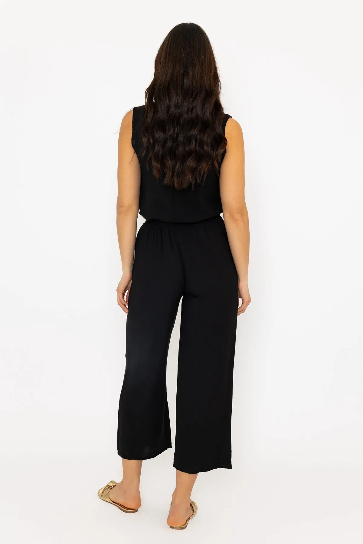 Black Belted Trousers