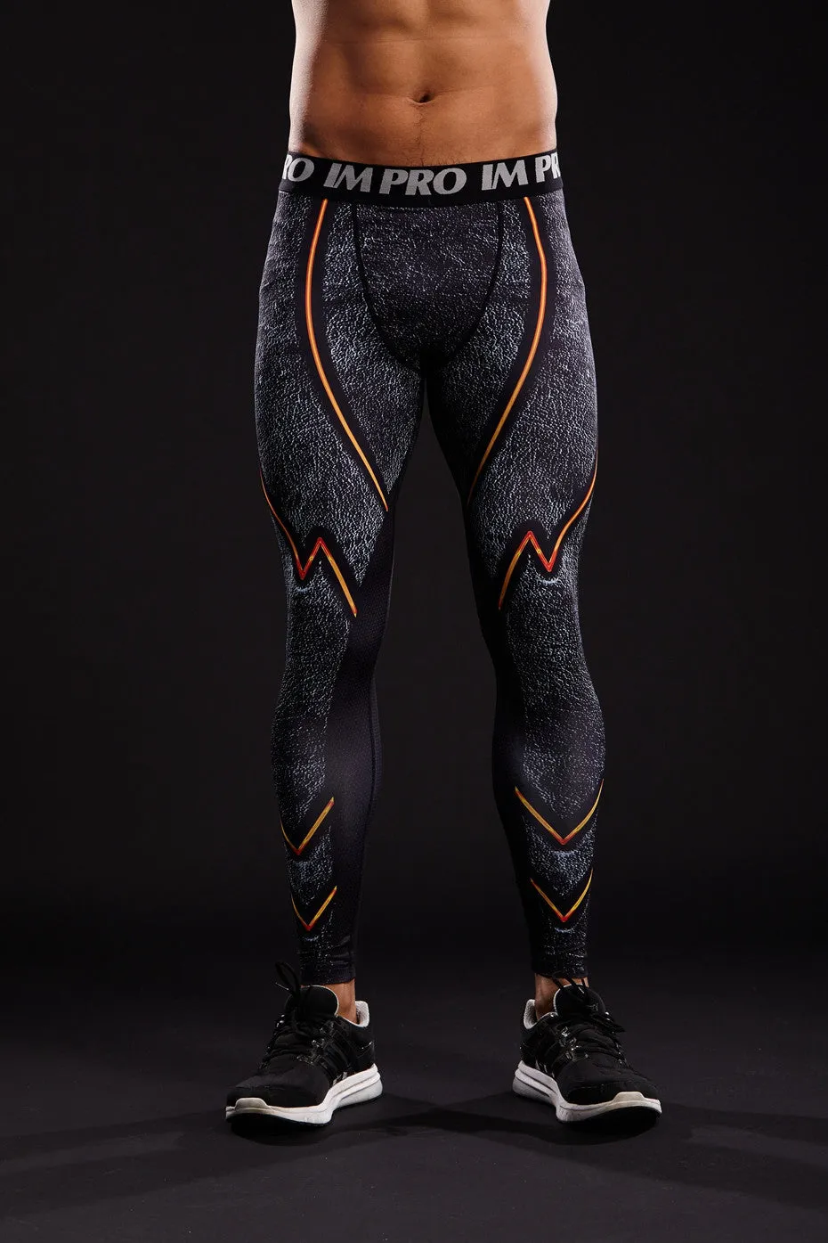 BLACK FLASH Compression Leggings/Pants for Men