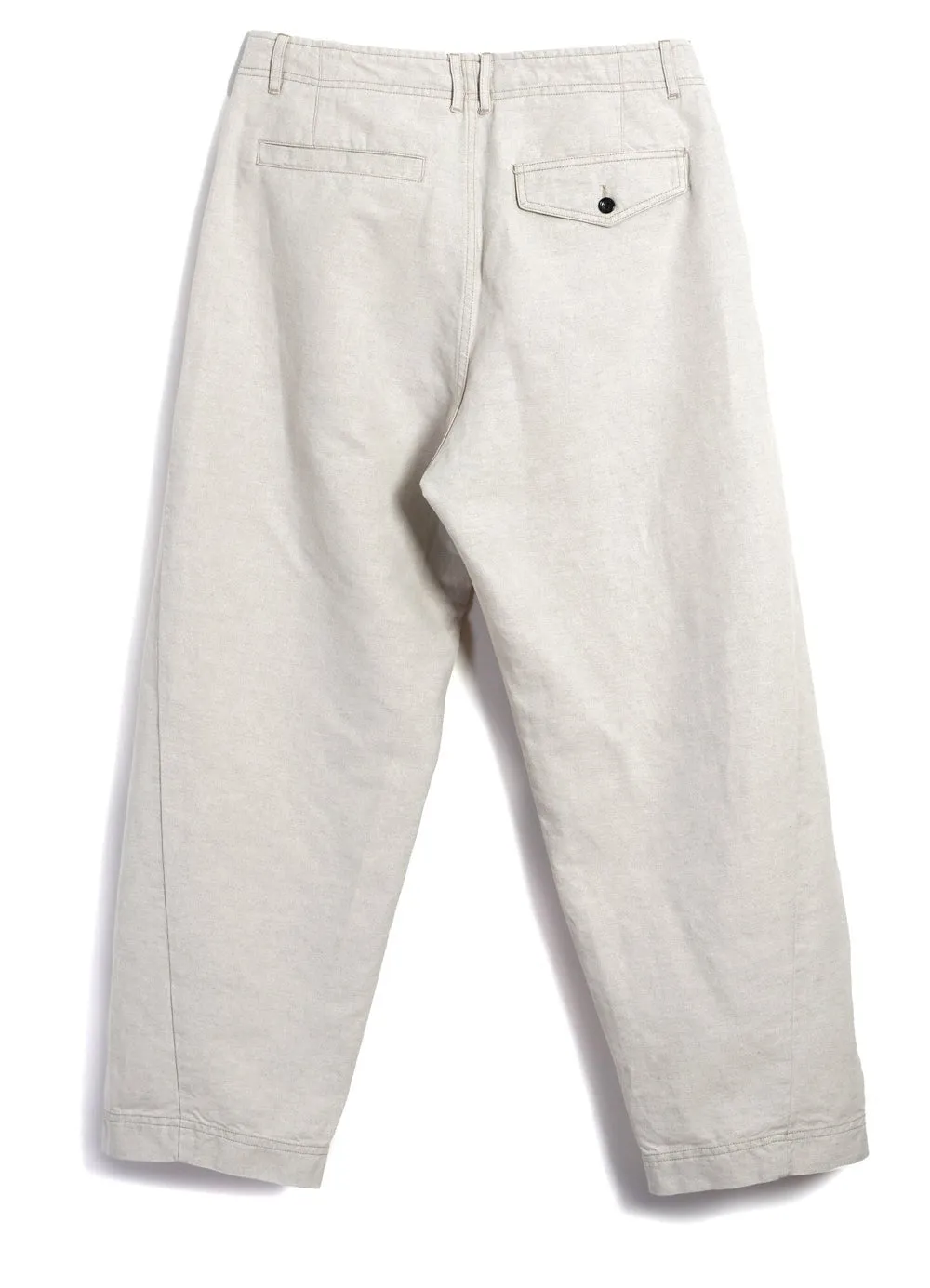 BOBBY | Super Wide Pleated Trousers | Flax Nature