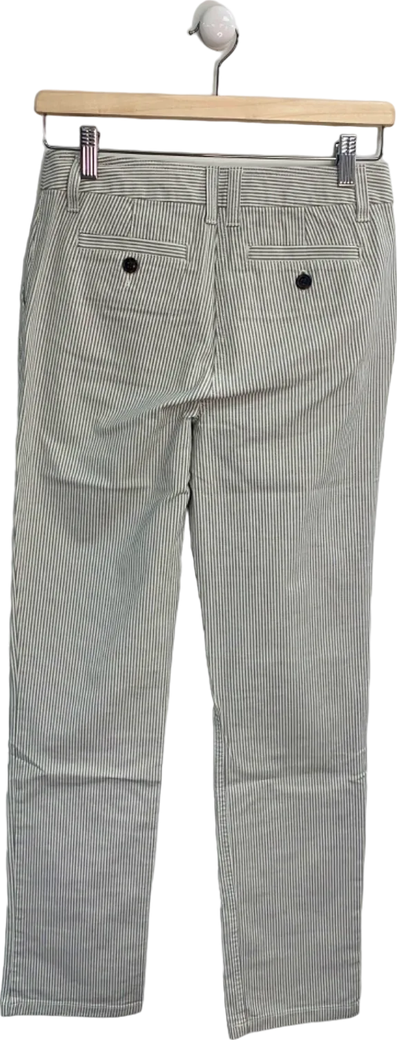 Boden White/Blue Striped Trousers UK 6R US 2R