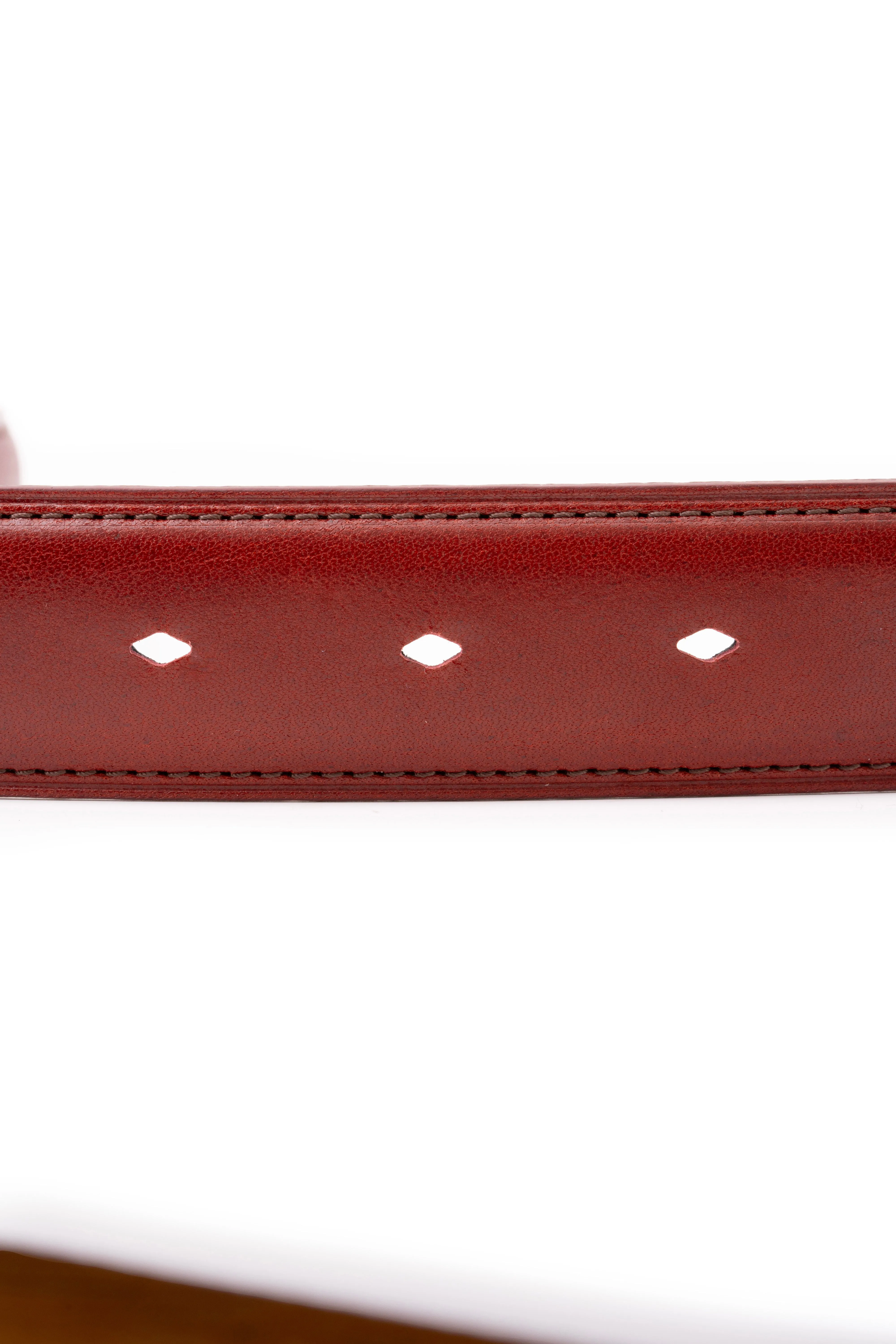 Burnt Umber Vegetable Tanned Leather Belt