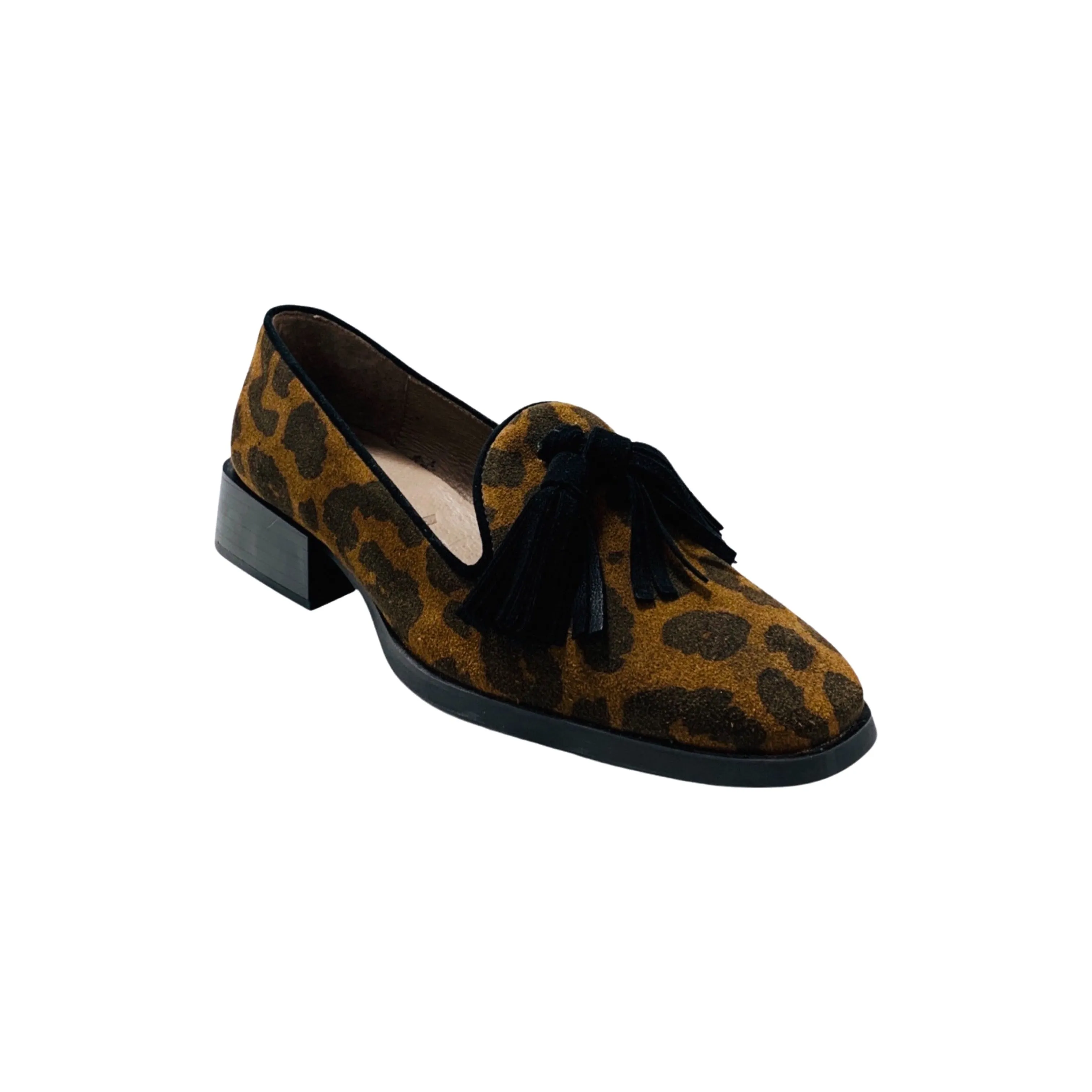 C6801 Animal Print Leather Flat