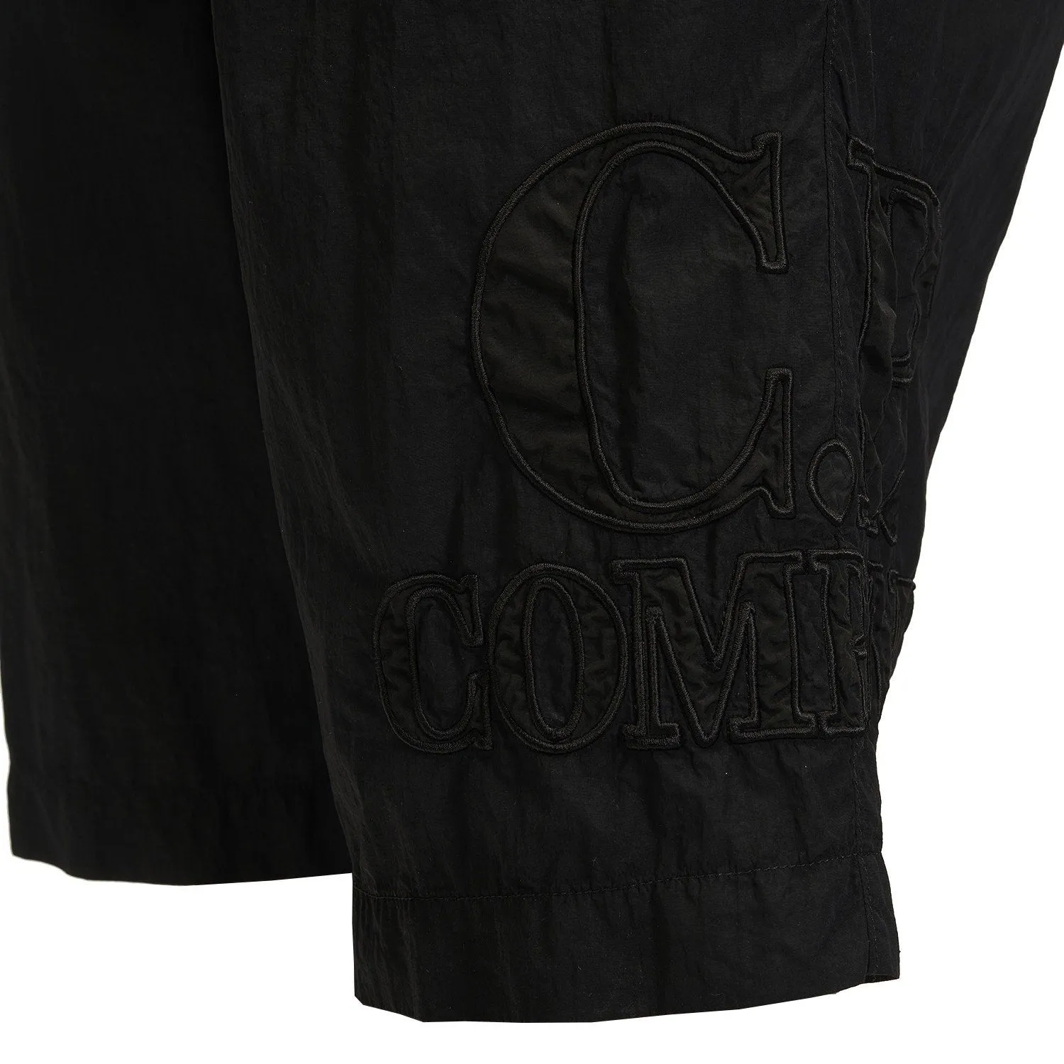 CP Company Black Nylon Logo Swimshorts