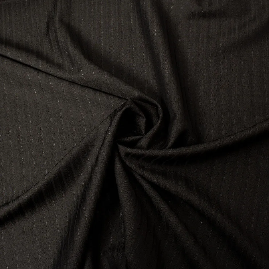 Dark Grey Pure Wool 'Brilliance' Pinstripe Suiting