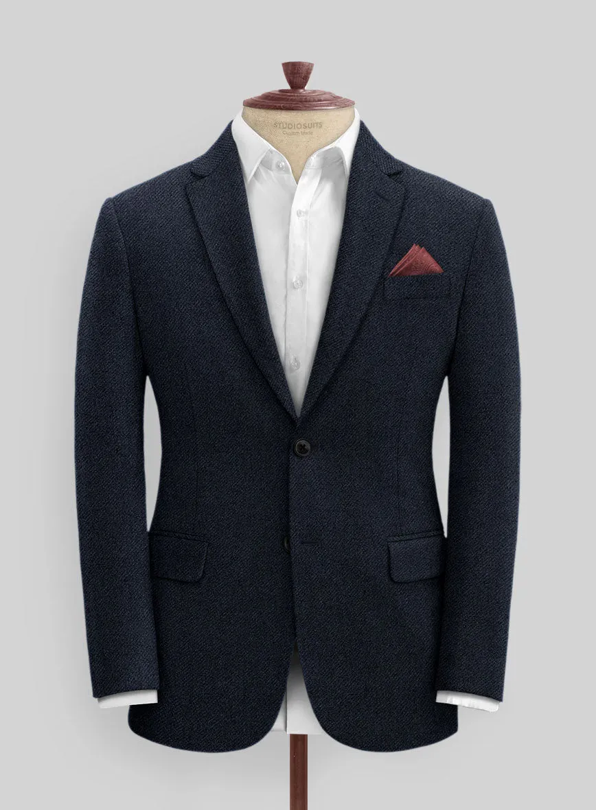 Deep Blue Heavy Tweed Jacket