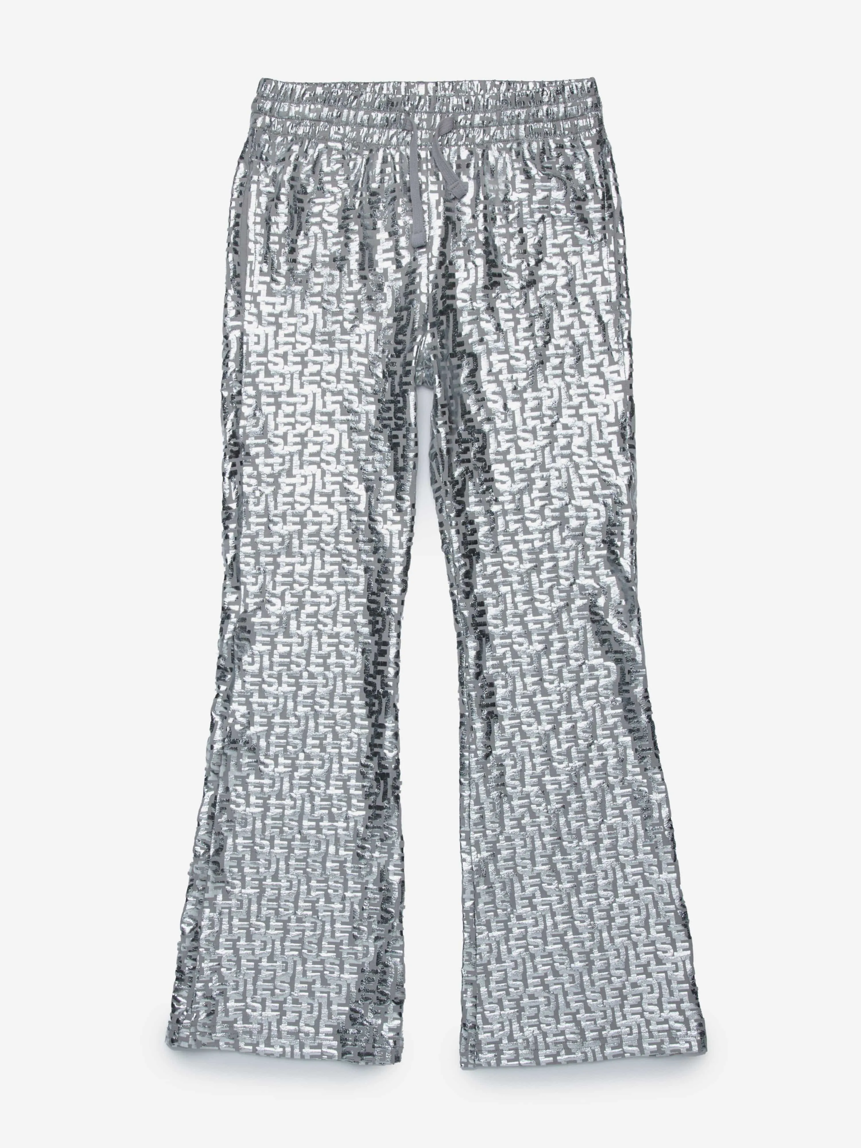 Diesel Girls Pendyx Branded Trousers in Silver