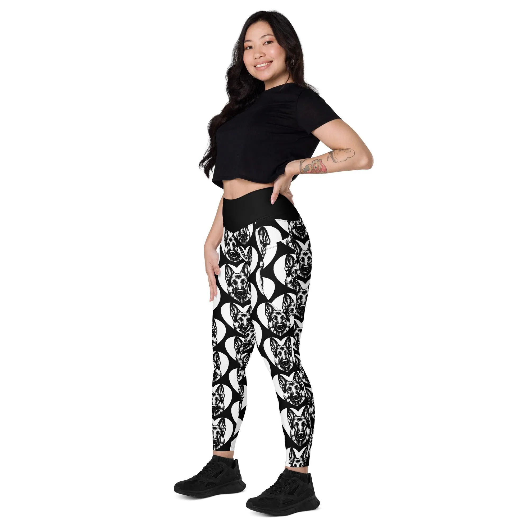 DOG BREED LEGGINGS with pockets - GERMAN SHEPHERD - HERTTAHOUND