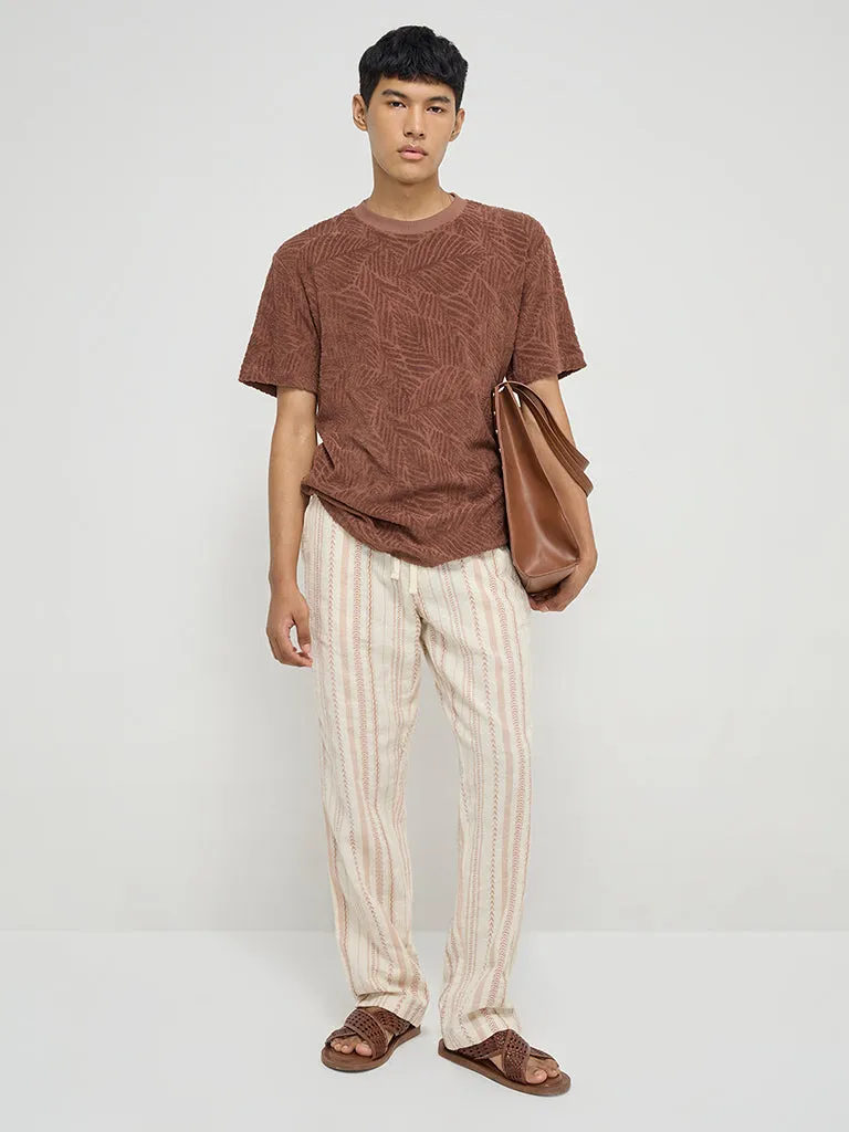 ETA Rust Mid-Rise Relaxed-Fit Cotton Chinos