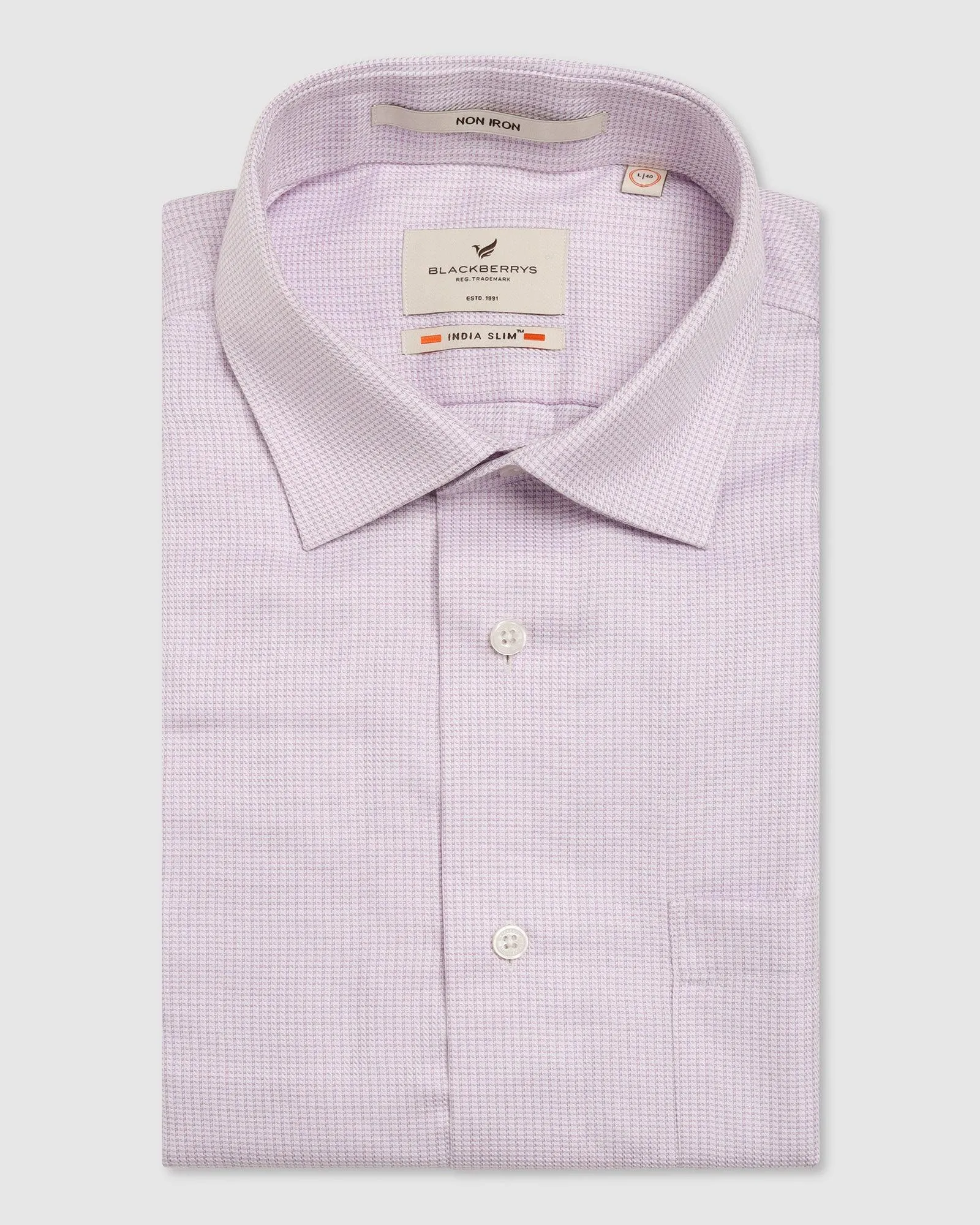 Formal Pink Textured Shirt - Salsa