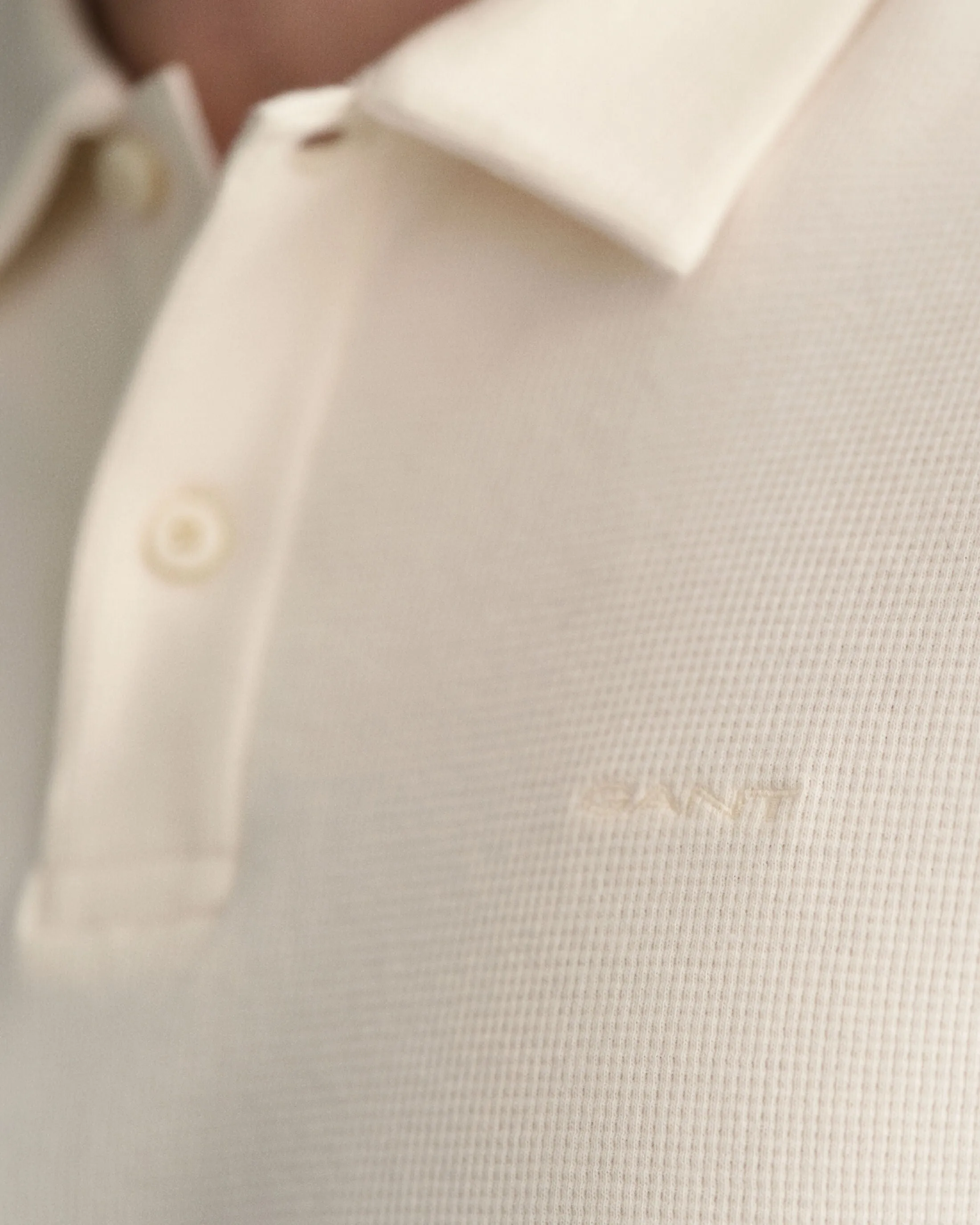 GANT - Waffle Texture SS Pique, Silky Beige Polo