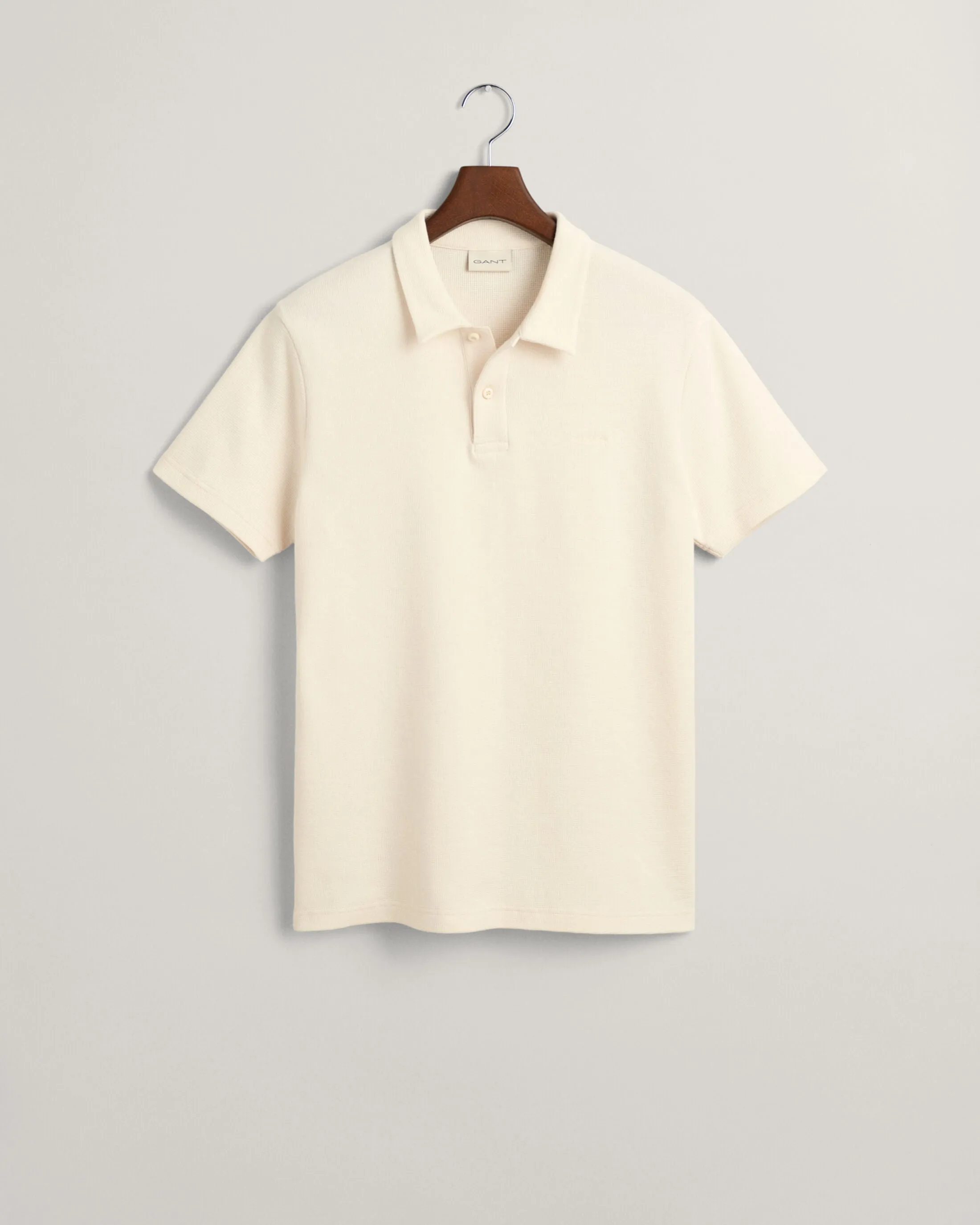 GANT - Waffle Texture SS Pique, Silky Beige Polo