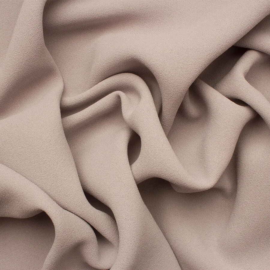 Grey Microfibre Double Twist Crêpe