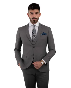 Grey Sharkskin Suit Jacket