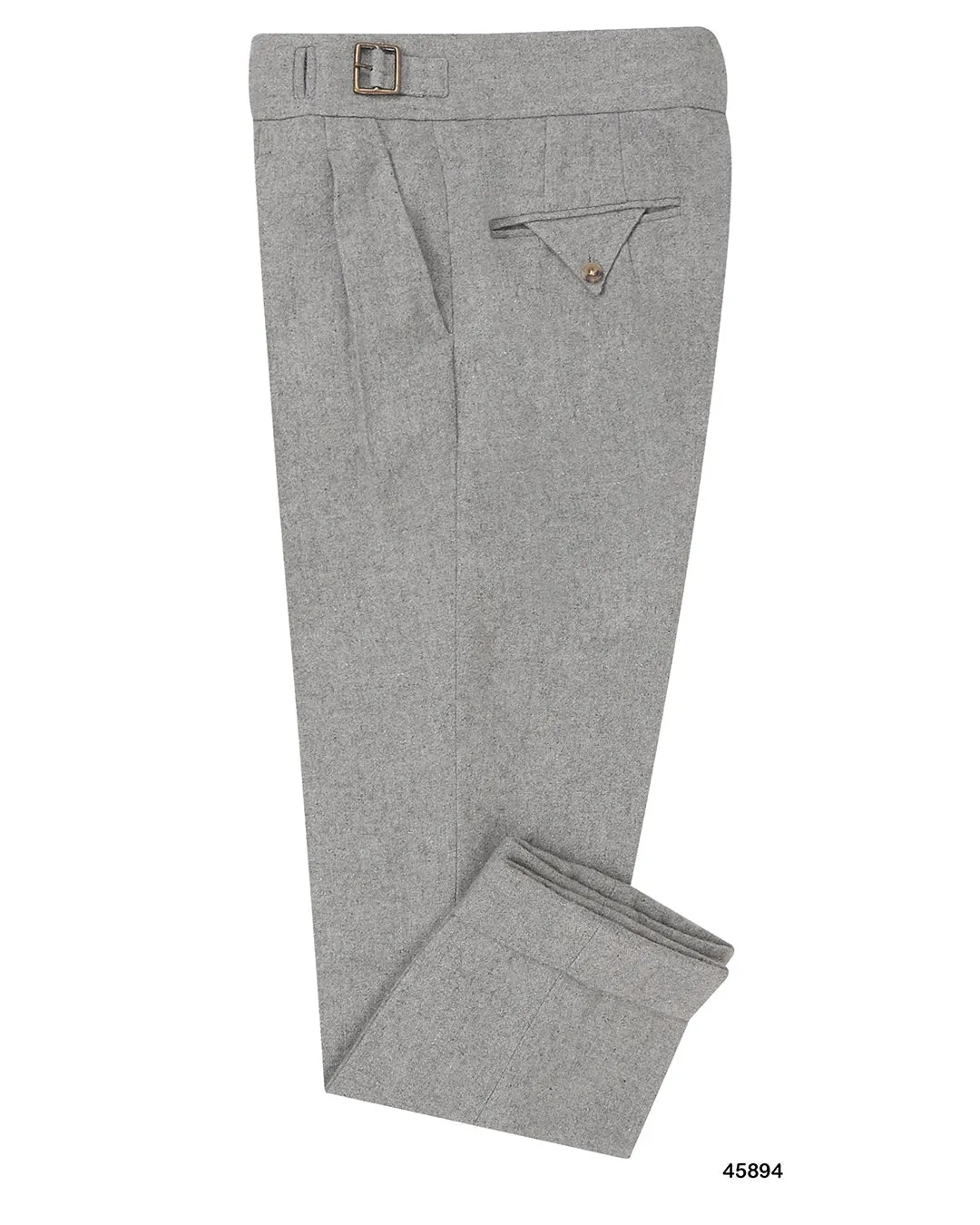 Gurkha Pant in Grey Wool Flannel