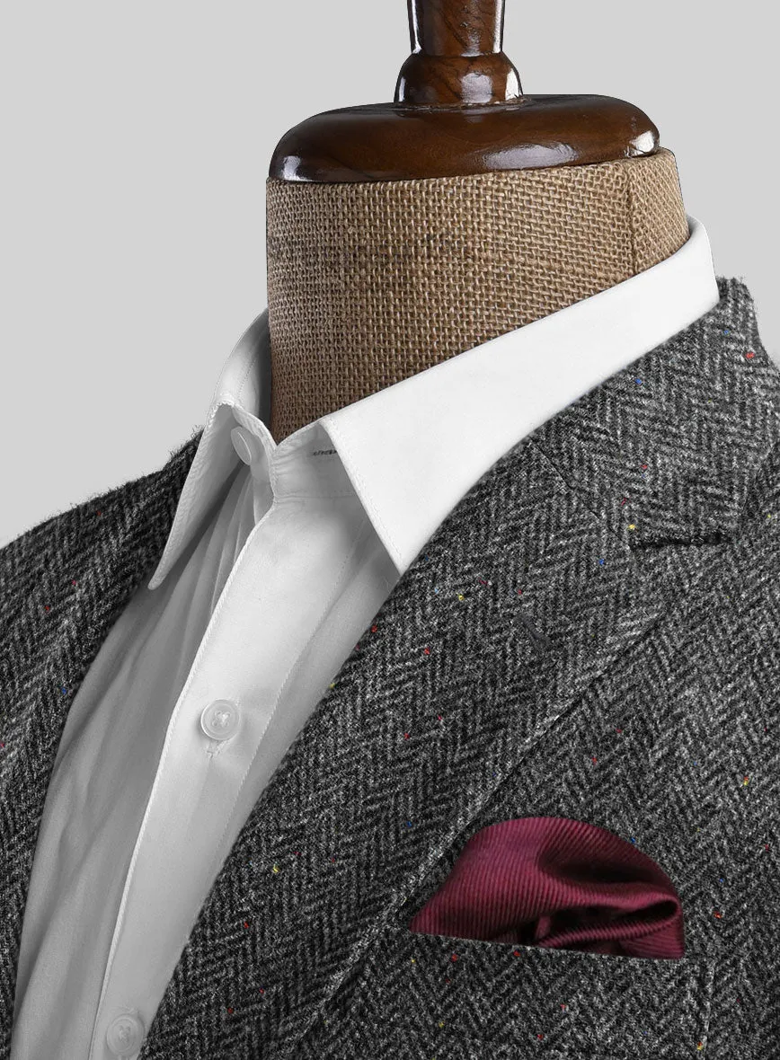 Harris Tweed Charcoal Chevron Suit