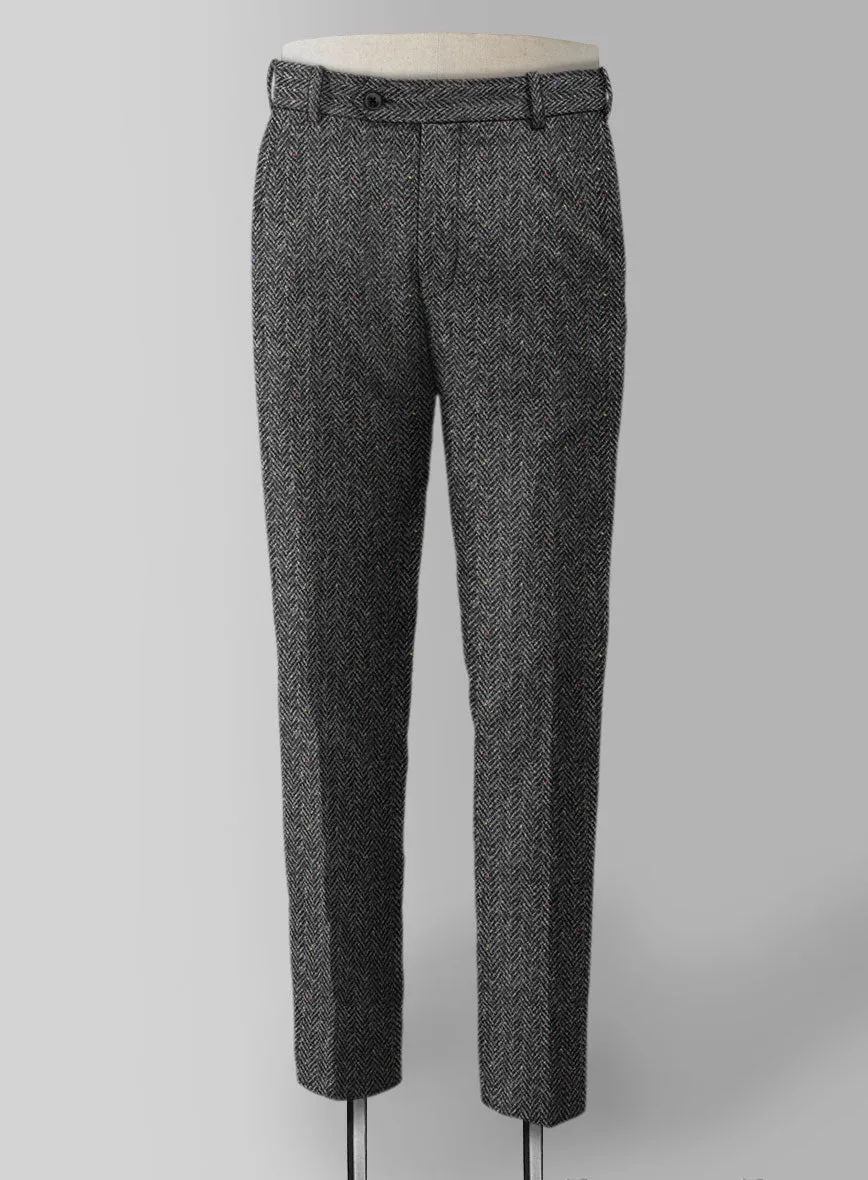 Harris Tweed Charcoal Chevron Suit