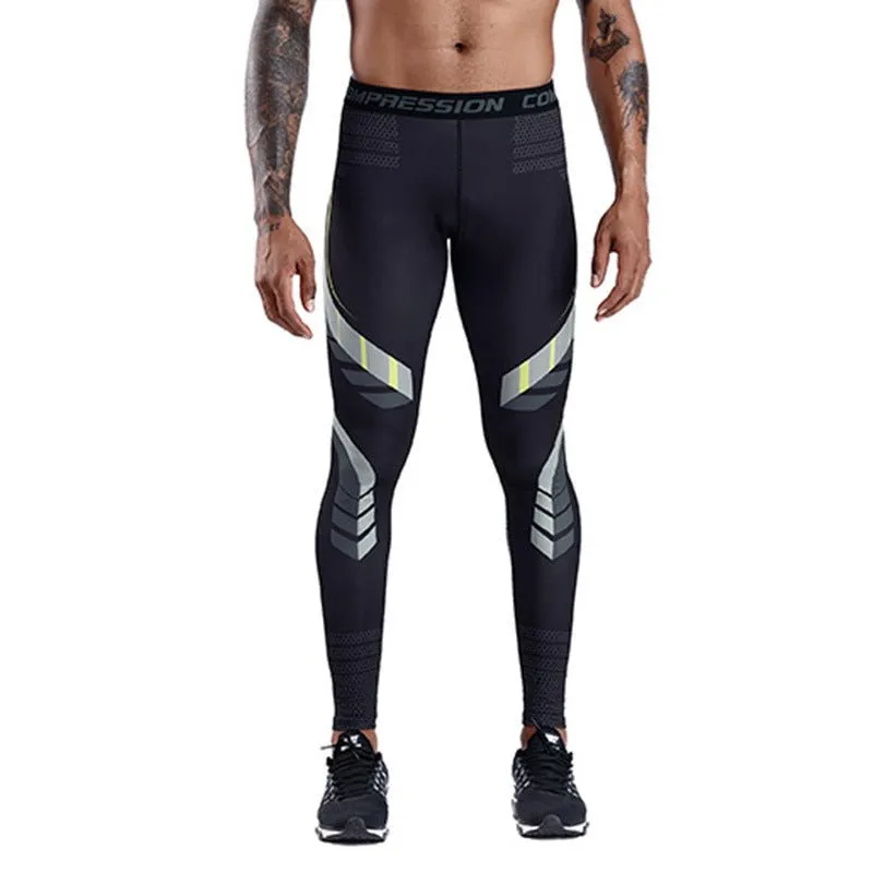 High-Performance Running Tights for Men - Compression Leggings, Moisture-Wicking, Multiple Sizes Available