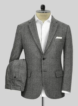 Highlander Heavy Honeycomb Gray Tweed Suit