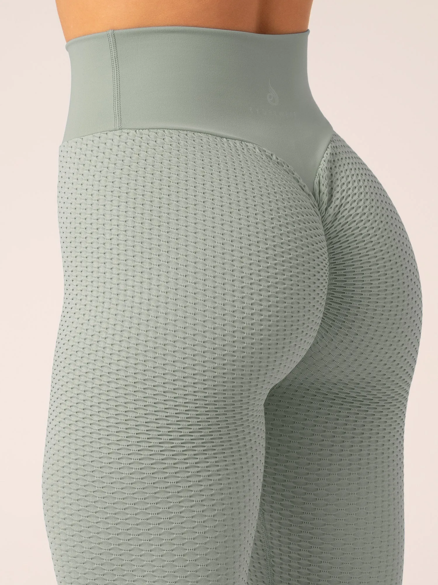 Honeycomb Scrunch Seamless Leggings - Sage