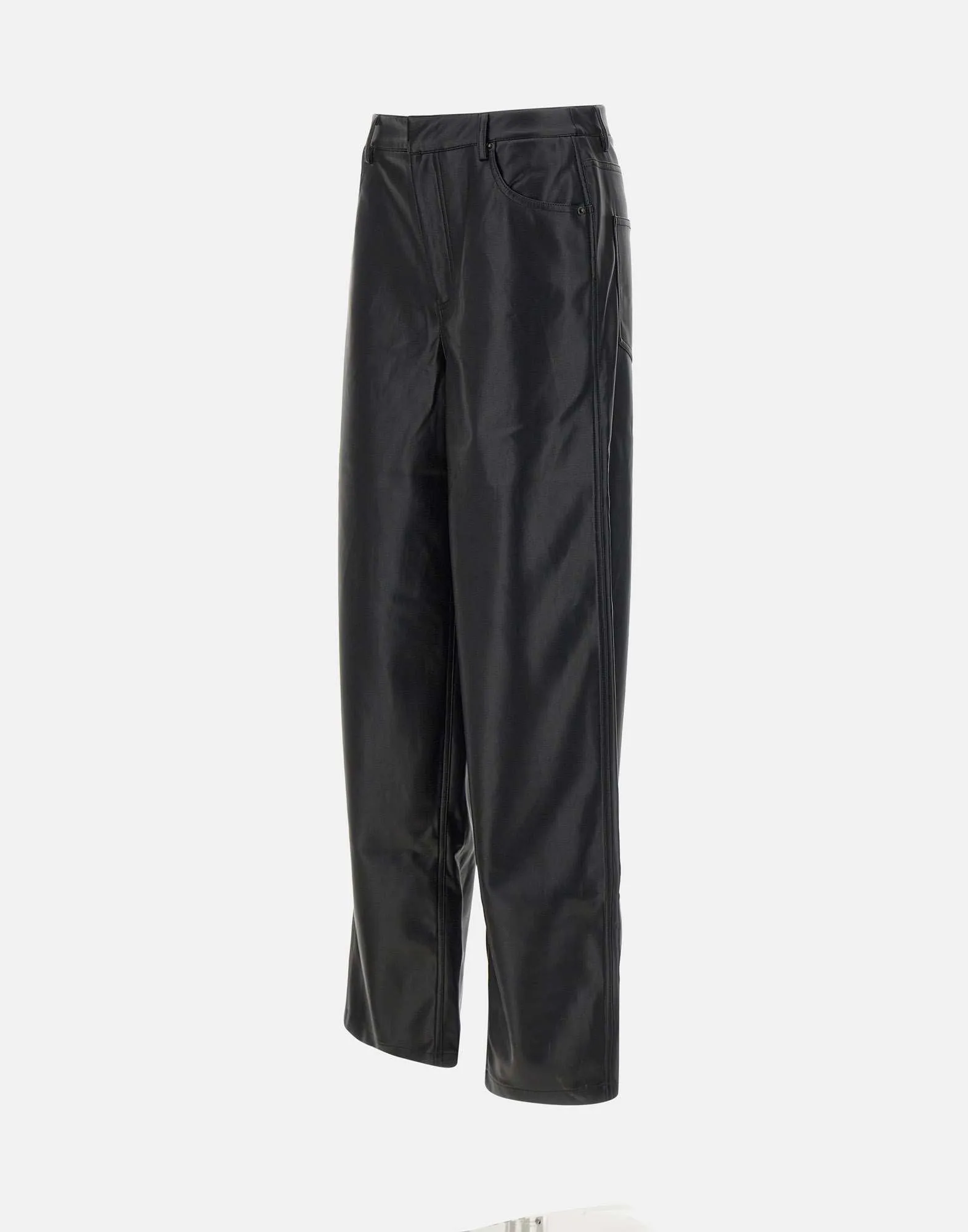 Imitation Leather Five Pocket Trousers