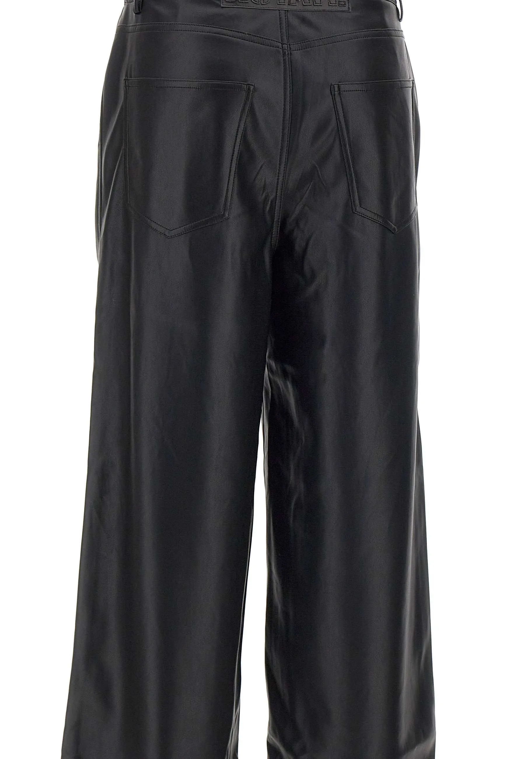 Imitation Leather Five Pocket Trousers