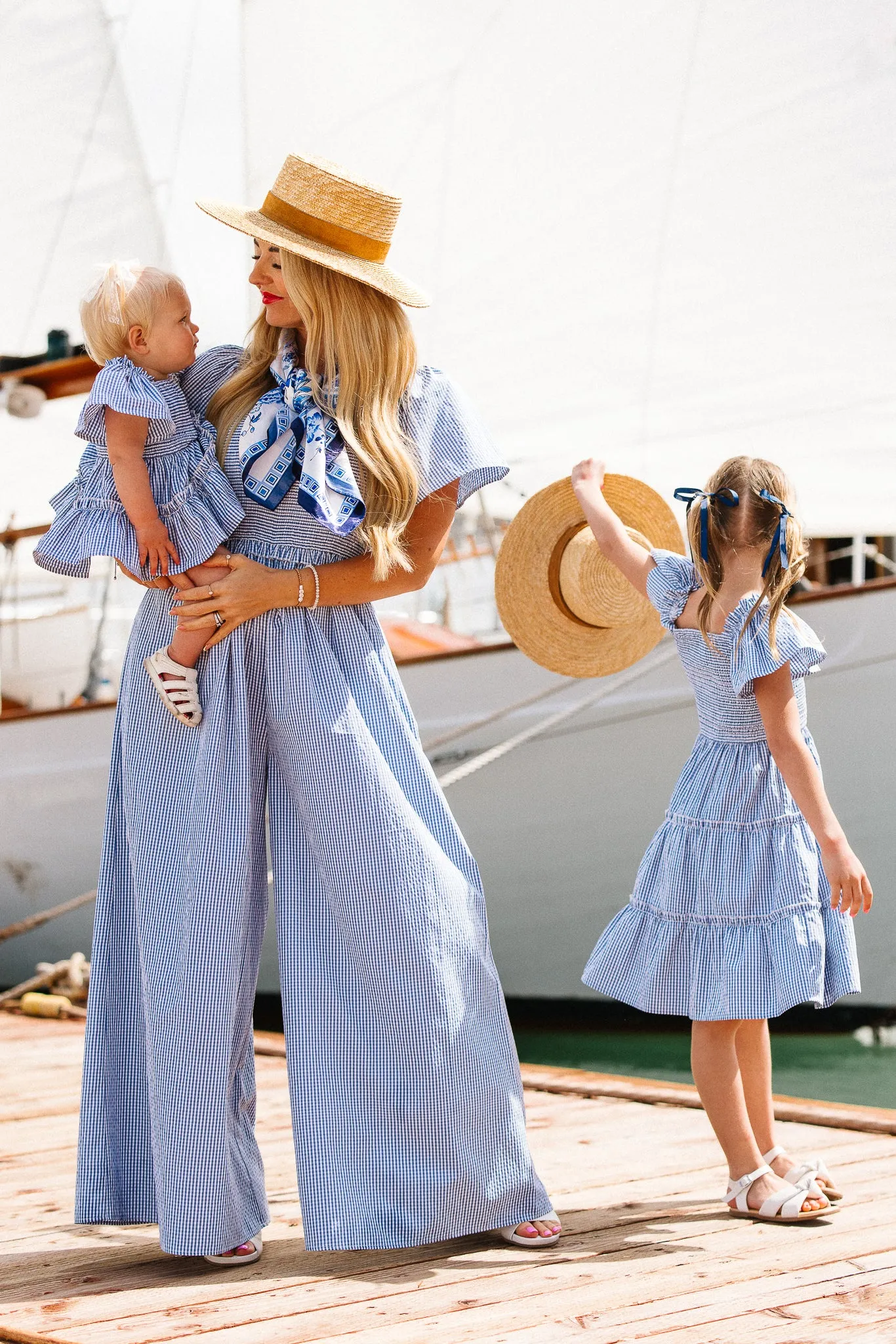 Indie Jumpsuit in Blue Gingham - FINAL SALE