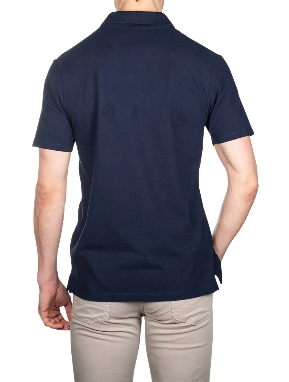 Knitted Polo Shirt Navy