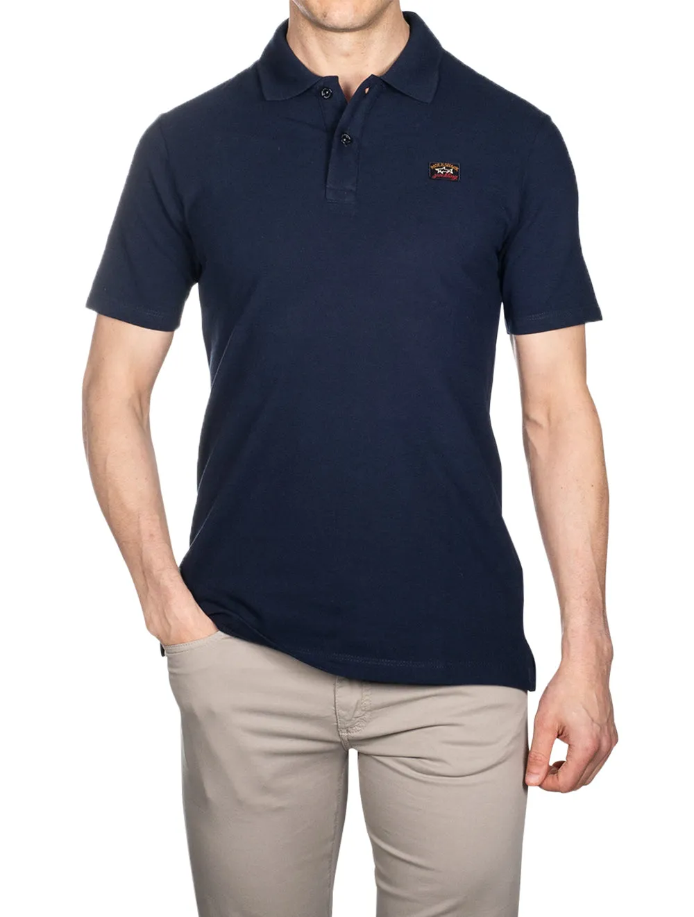 Knitted Polo Shirt Navy