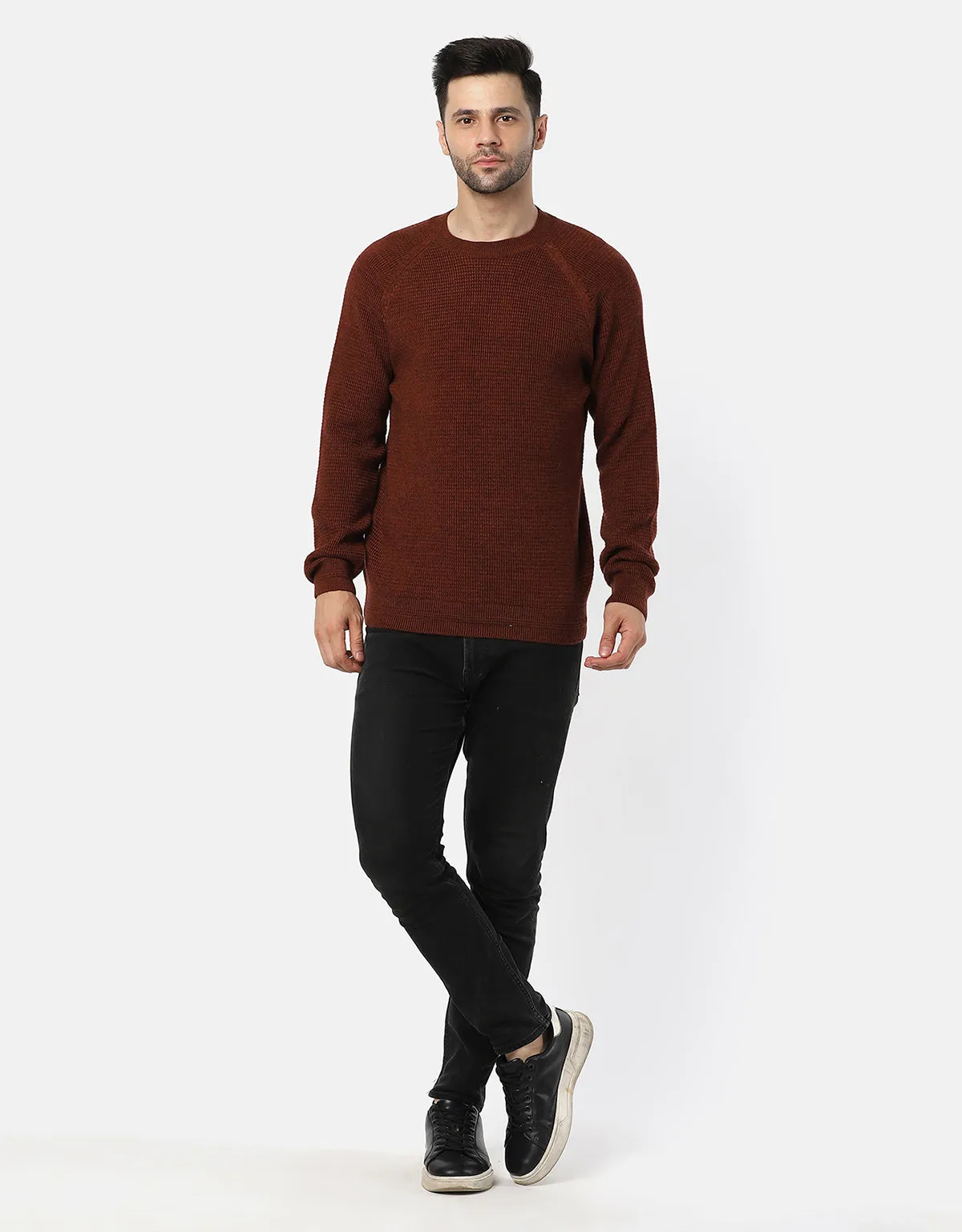 Knitted T-Neck Sweater For Men