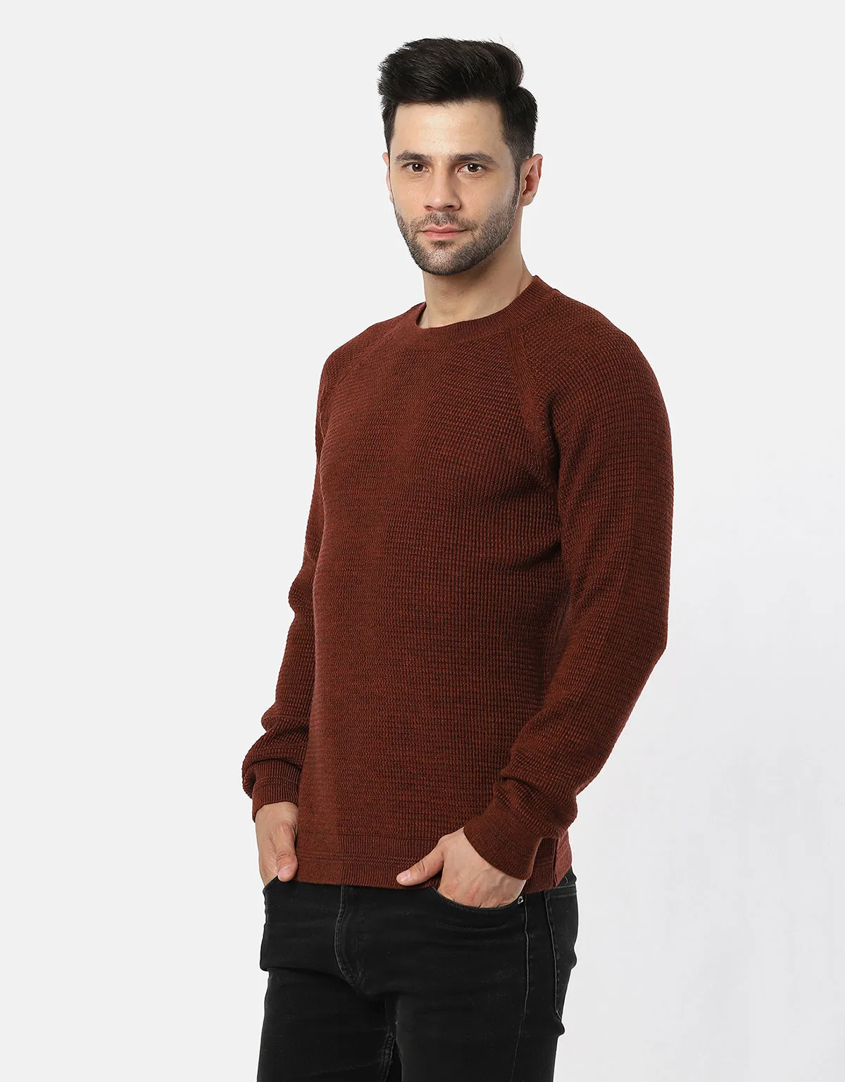 Knitted T-Neck Sweater For Men