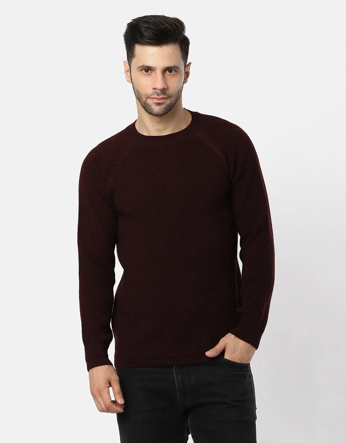 Knitted T-Neck Sweater For Men