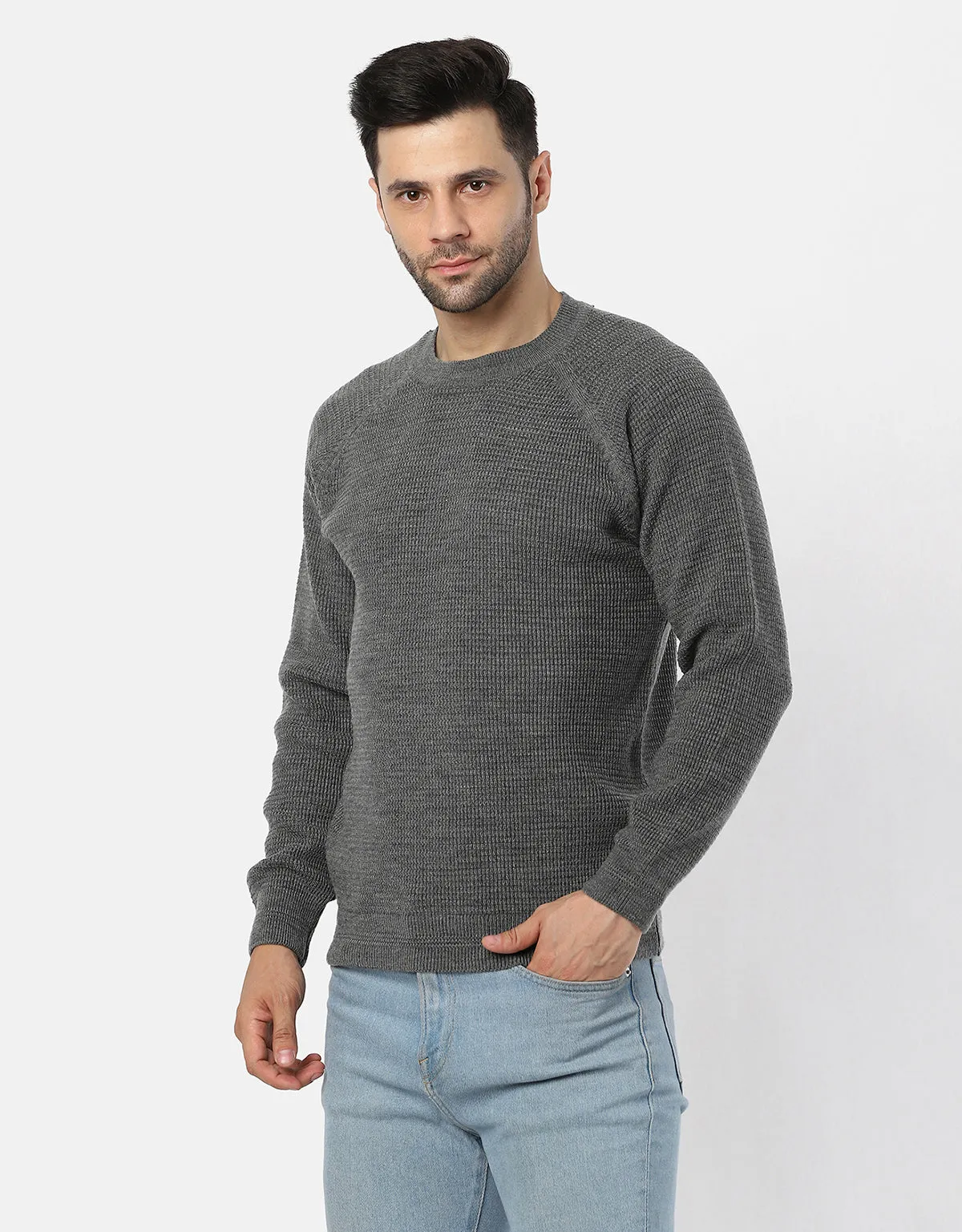 Knitted T-Neck Sweater For Men