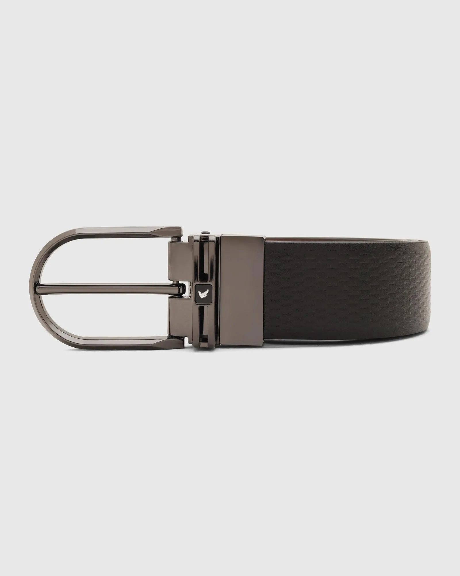 Leather Reversible Black & Tan Textured Belt - Tetra