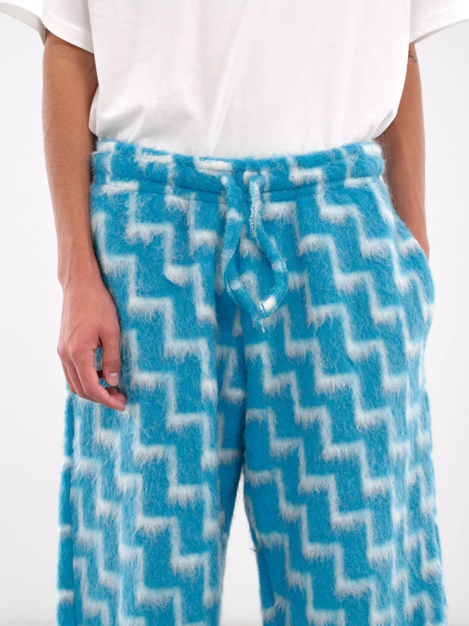 Loose Fit Pattern Pants (PT014V1-BLUE-WHITE)