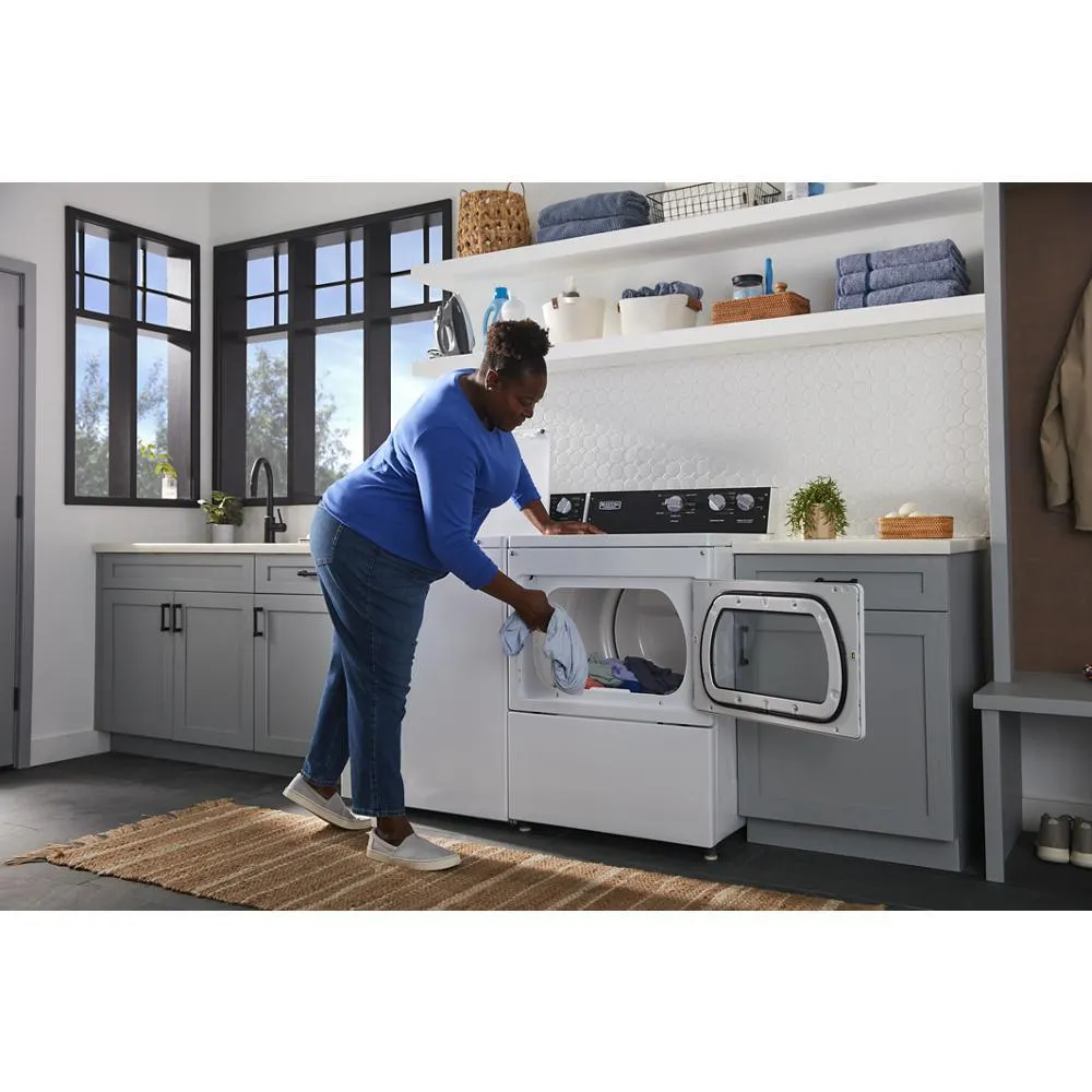 Maytag MEDP586KW Commercial-Grade Residential Electric Dryer - 7.4 cu. ft.